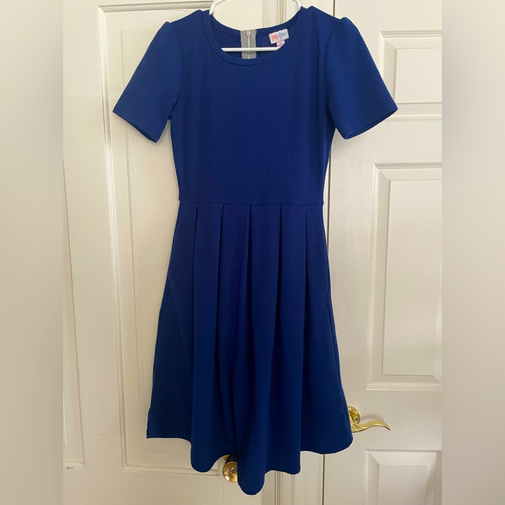 LULAROE fit and flair dress with pockets Sz S